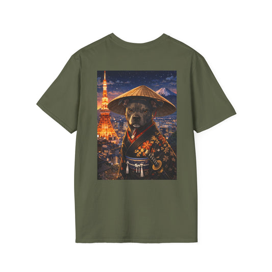 The NAMI Dog Samurai T-Shirt Full Colour - Military Green / S - T-Shirt