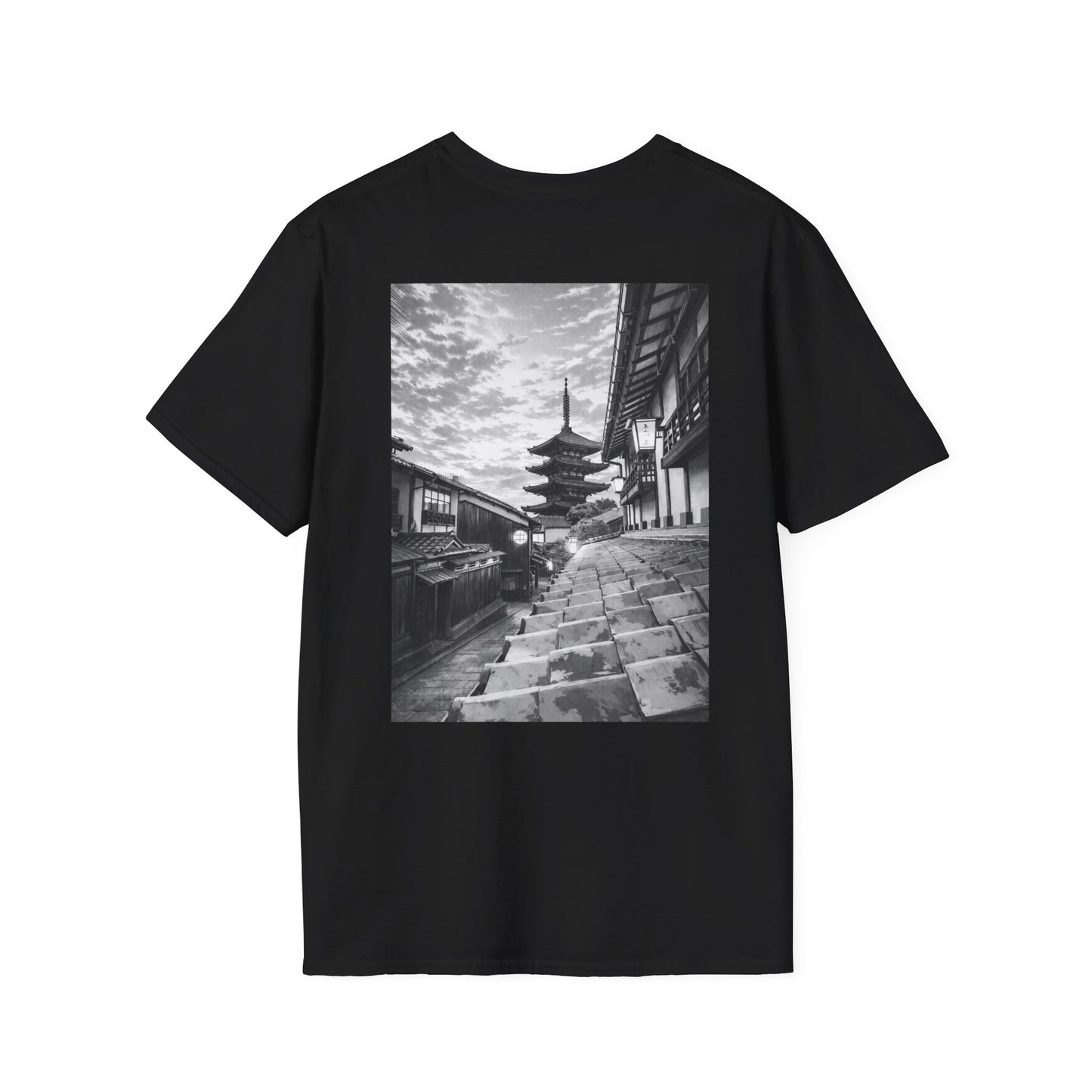 The NAMI Kyoto Day Streetscape T-Shirt Black White - Black / S - T-Shirt