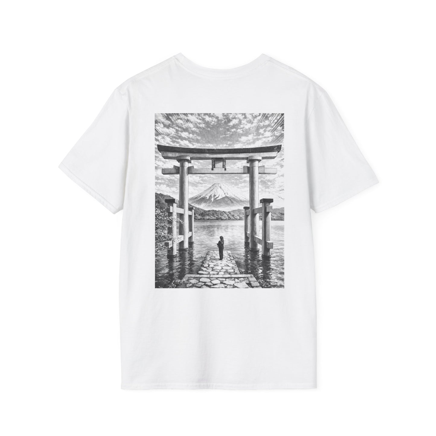 The NAMI Torii Hakone T-Shirt Black White - White / S - T-Shirt