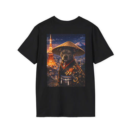 The NAMI Dog Samurai T-Shirt Full Colour - Black / S - T-Shirt
