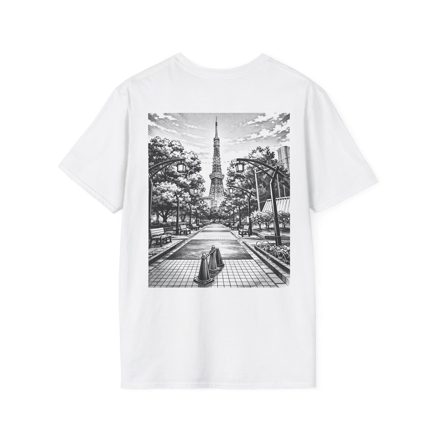 The NAMI Tokyo Tower T-Shirt Black White - White / S - T-Shirt