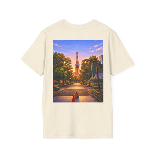 The NAMI Tokyo Tower T-Shirt Full Colour - Natural / S - T-Shirt