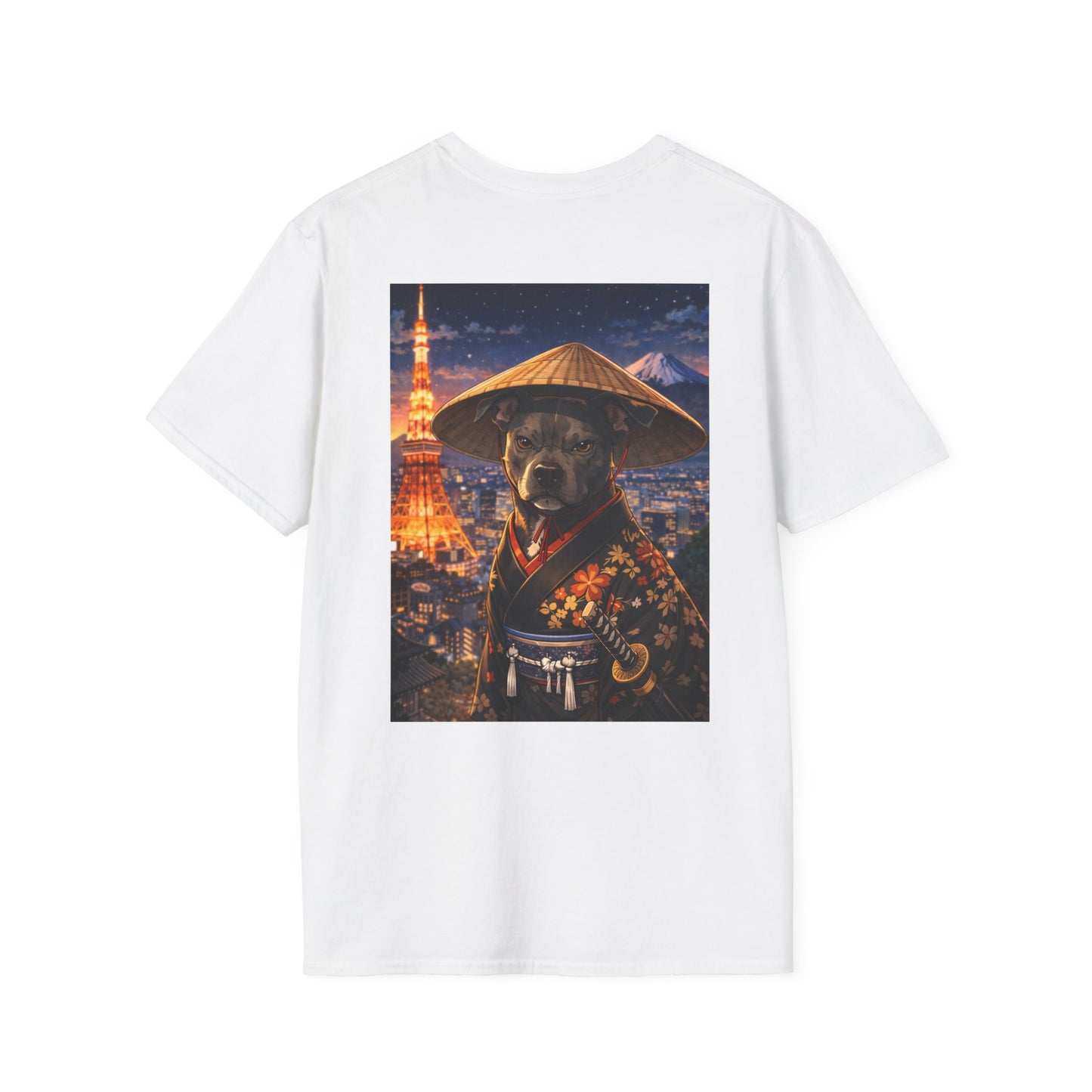 The NAMI Dog Samurai T-Shirt Full Colour - White / S - T-Shirt
