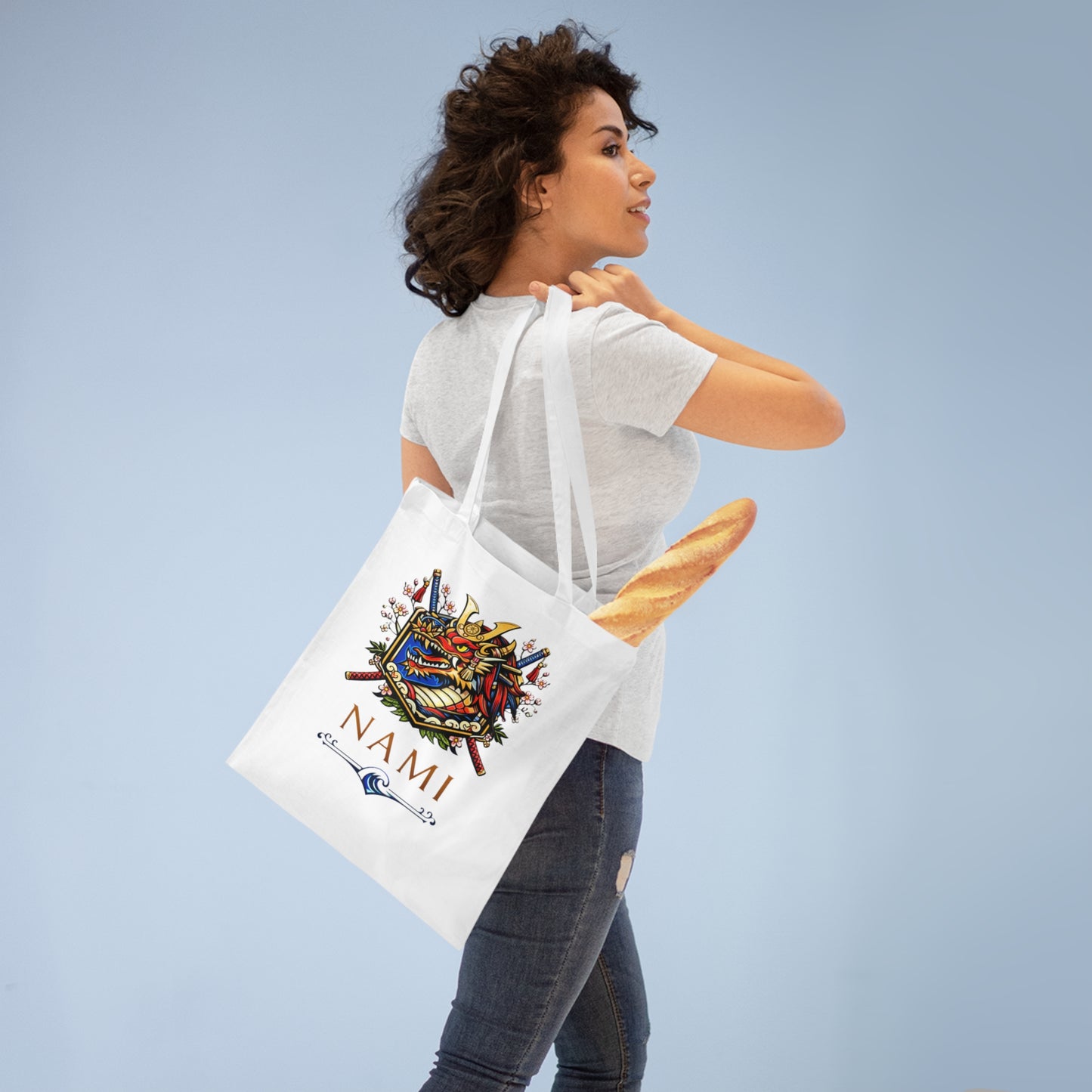 The NAMI Dragon Tote Bag - Snowwhite / One size - Bags