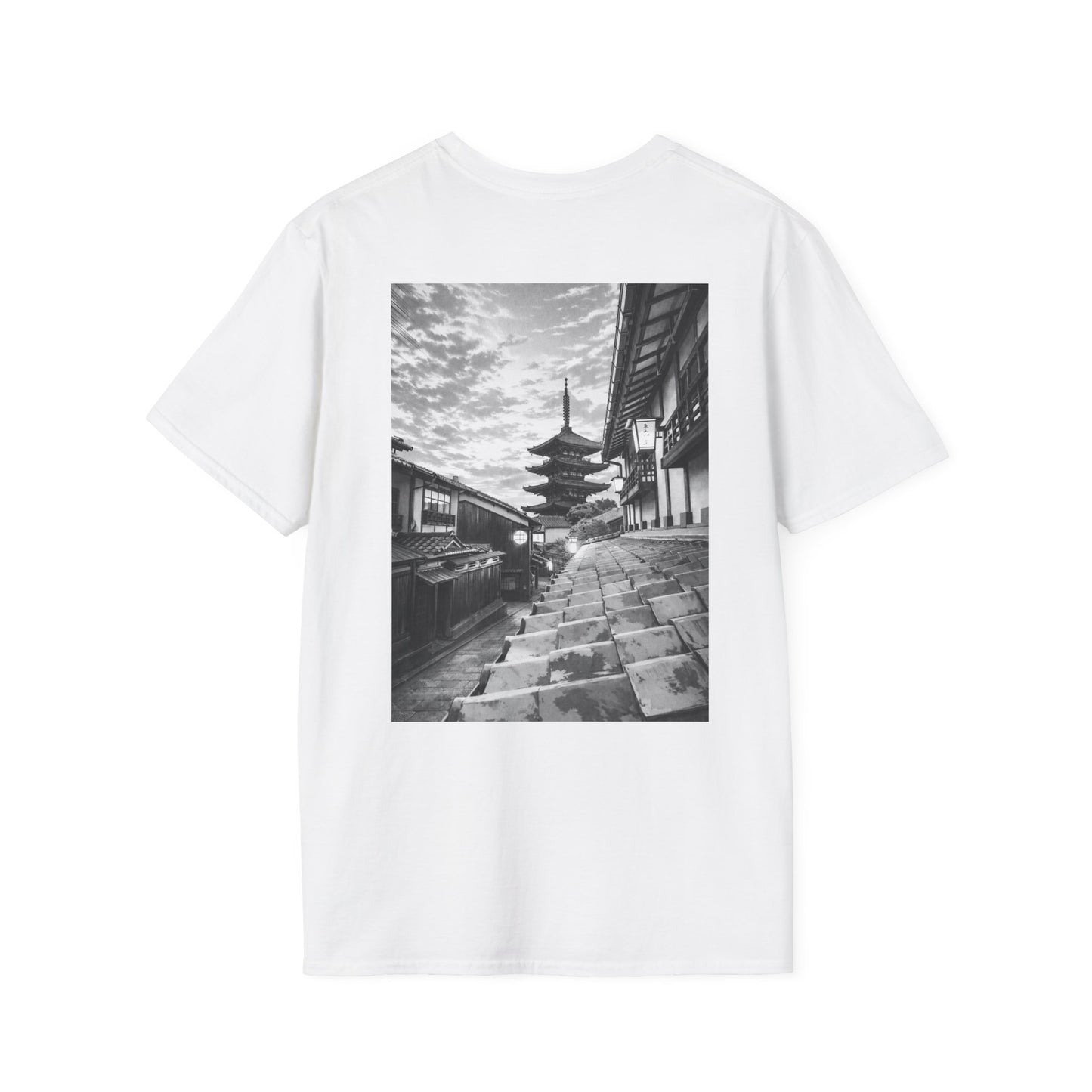 The NAMI Kyoto Day Streetscape T-Shirt Black White - White / S - T-Shirt