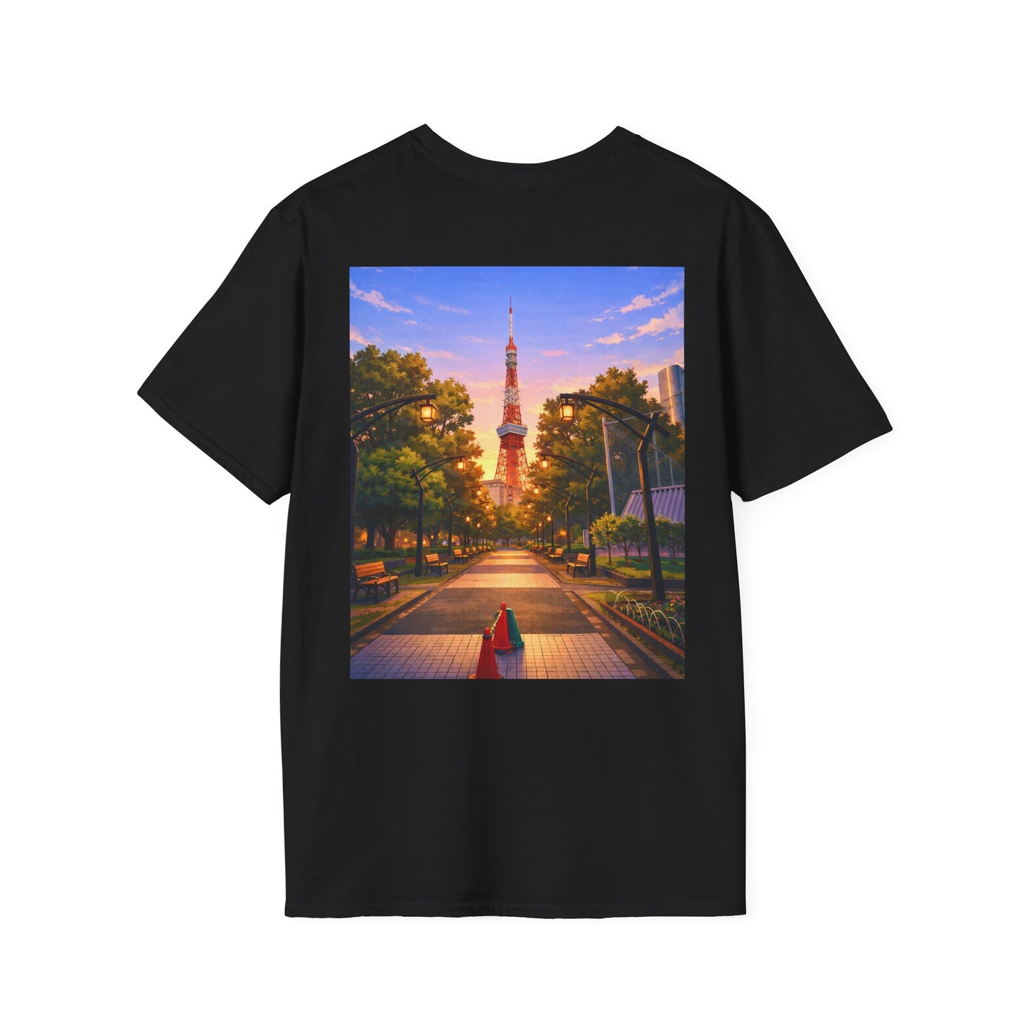 The NAMI Tokyo Tower T-Shirt Full Colour - Black / S - T-Shirt