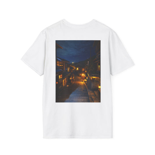 The NAMI Kyoto Night Streetscape T-Shirt Full Colour - White / S - T-Shirt