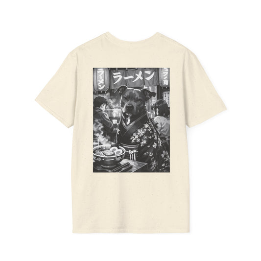 The NAMI Dog Ramen Kimono T-Shirt Black White - Natural / S - T-Shirt