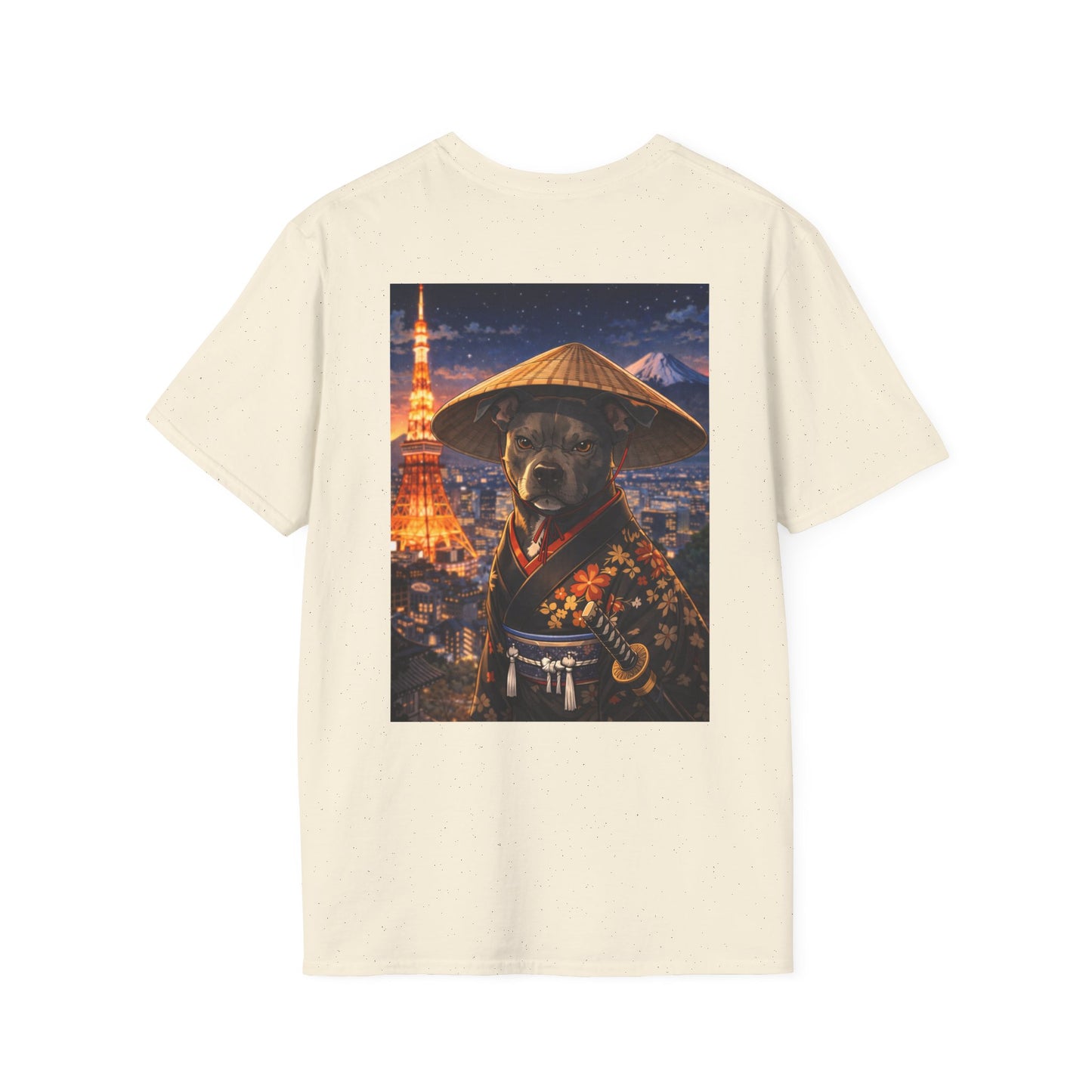 The NAMI Dog Samurai T-Shirt Full Colour - Natural / S - T-Shirt