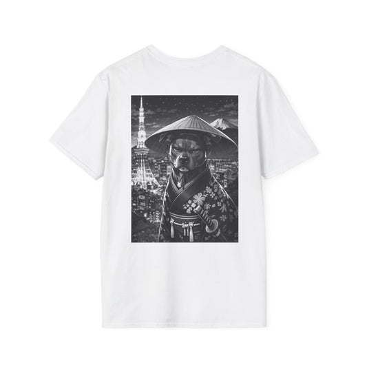 NAMI Dog Samurai T-Shirt (Black & White) - White / S - T-Shirt