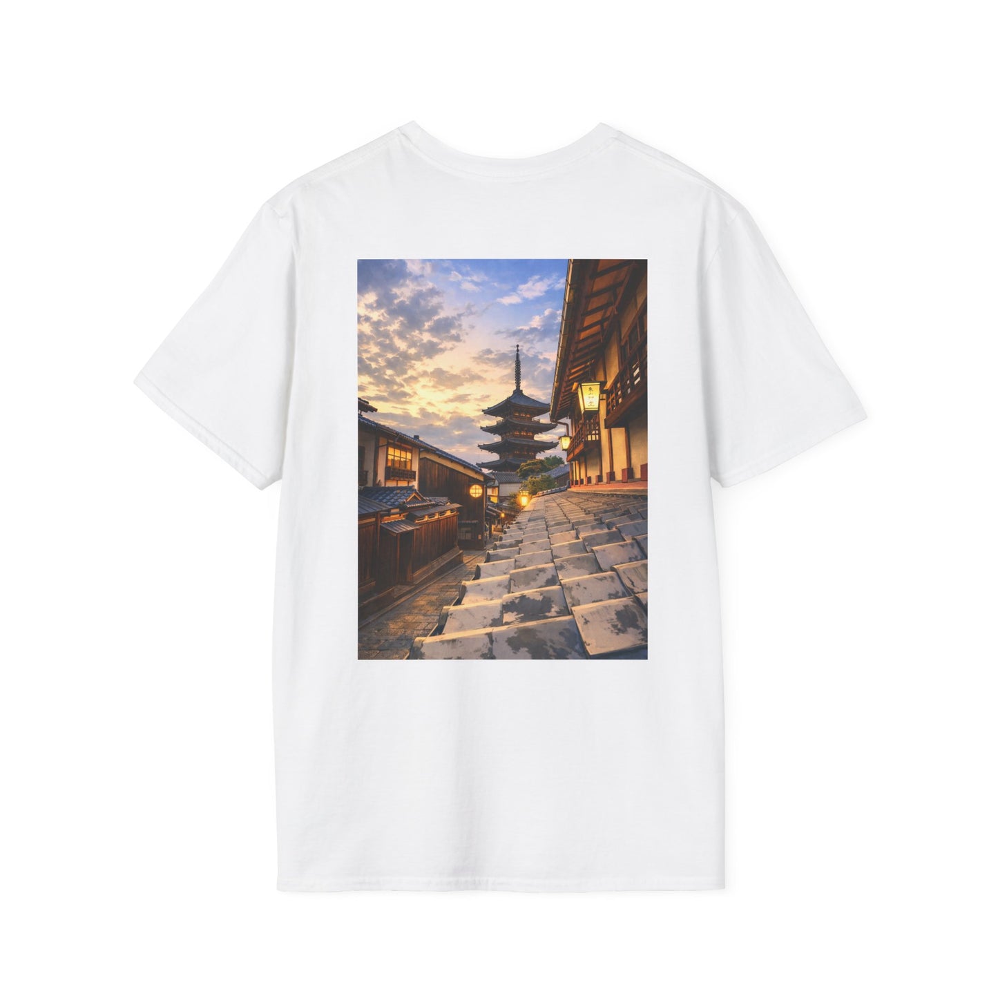 The NAMI Kyoto Day Streetscape T-Shirt Full Colour - White / S - T-Shirt