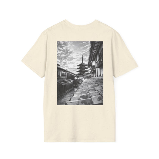 The NAMI Kyoto Day Streetscape T-Shirt Black White - Natural / S - T-Shirt