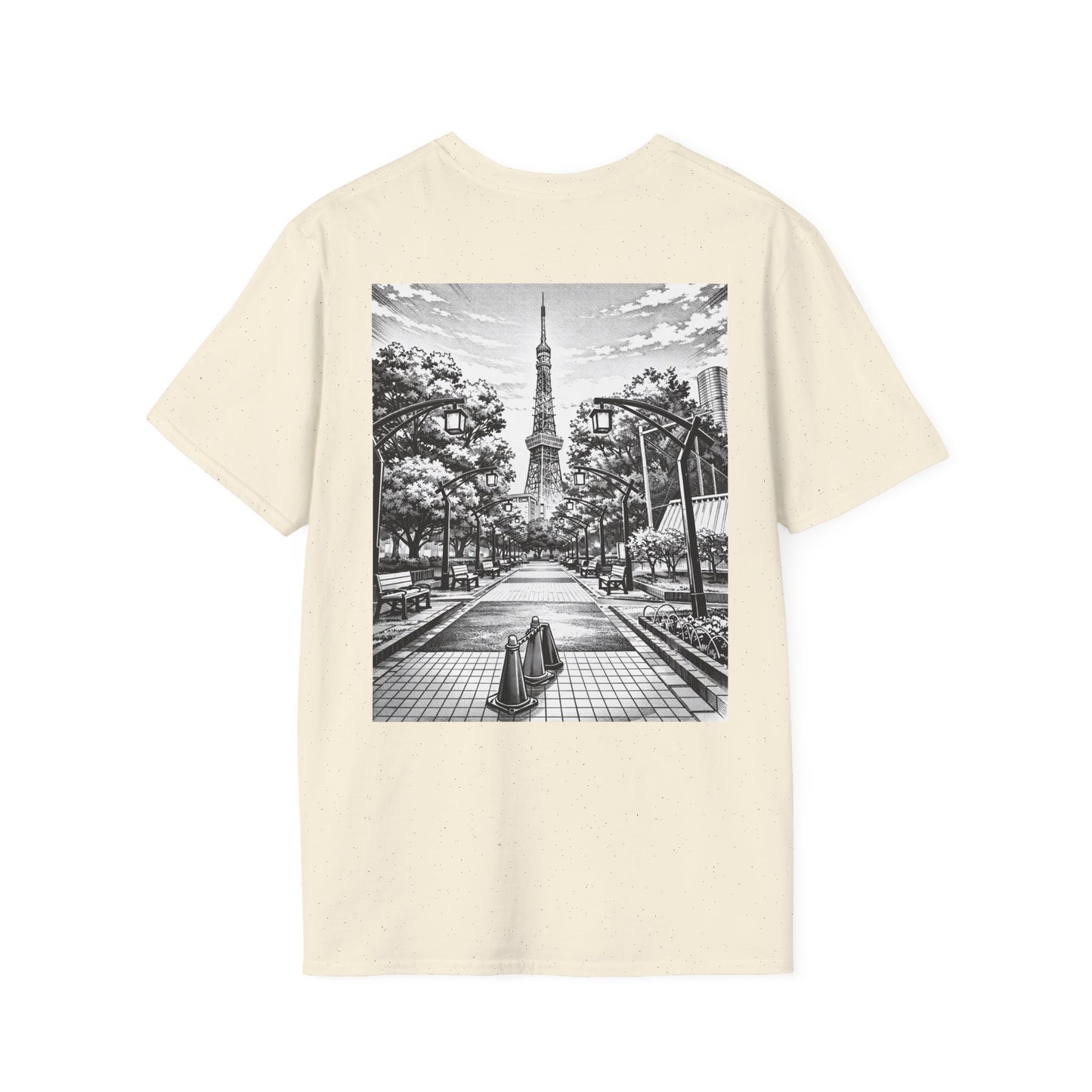 The NAMI Tokyo Tower T-Shirt Black White - Natural / S - T-Shirt