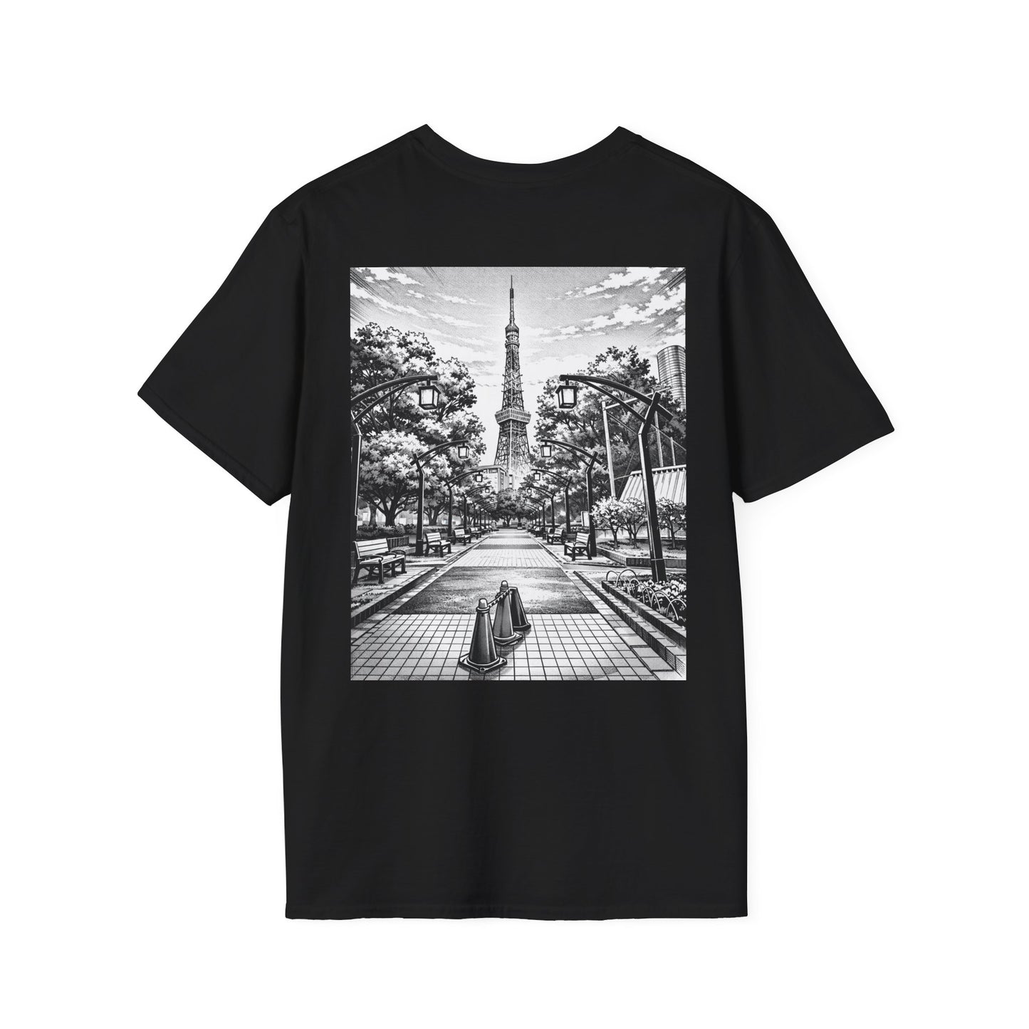 The NAMI Tokyo Tower T-Shirt Black White - Black / S - T-Shirt