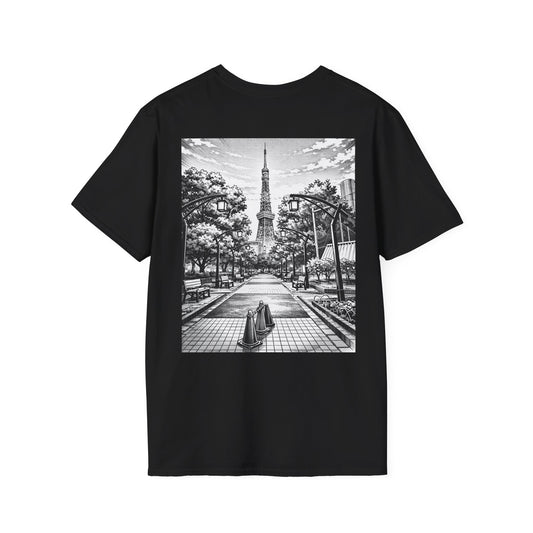 The NAMI Tokyo Tower T-Shirt Black White - Black / S - T-Shirt