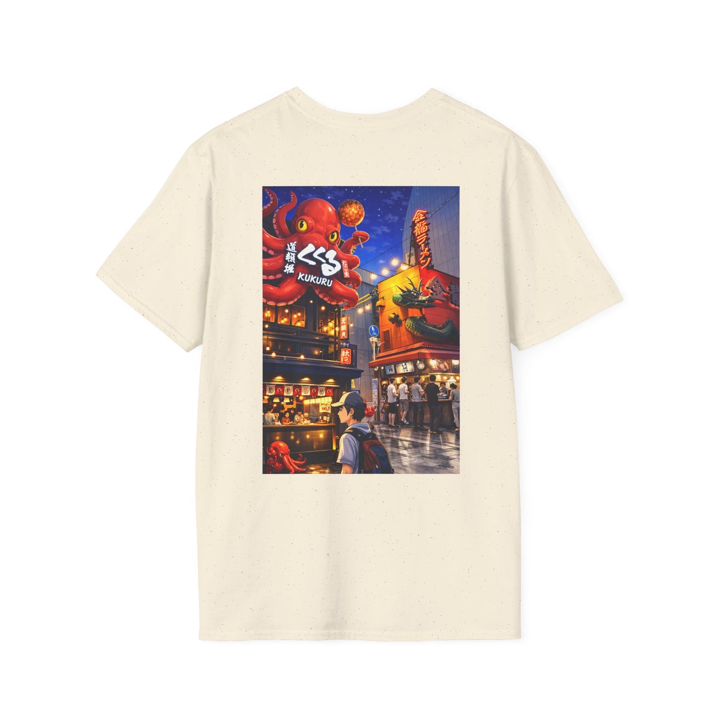 The NAMI Osaka Streetscape Kukuru T-Shirt Full Colour - Natural / S - T-Shirt