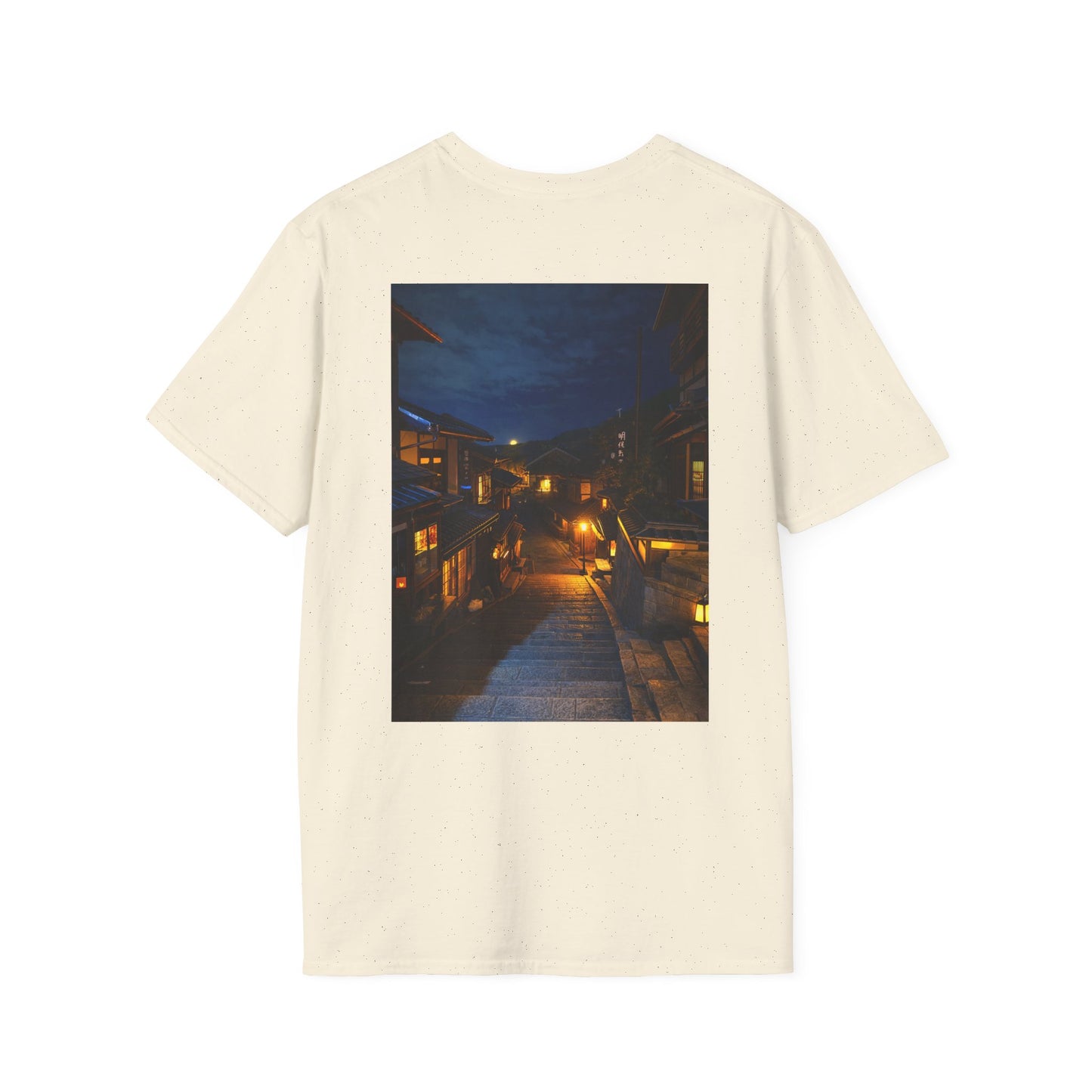 The NAMI Kyoto Night Streetscape T-Shirt Full Colour - Natural / S - T-Shirt