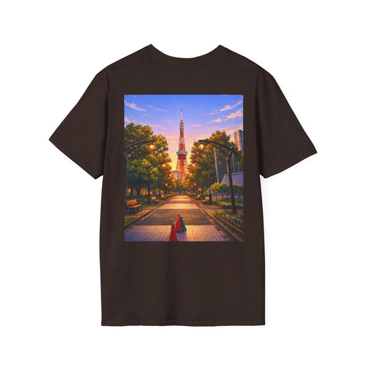 The NAMI Tokyo Tower T-Shirt Full Colour - Dark Chocolate / S - T-Shirt