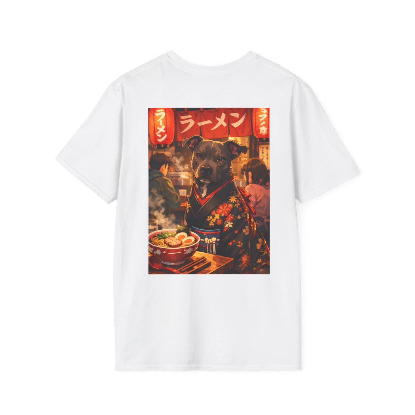 The NAMI Dog Ramen Kimono T-Shirt Full Colour - White / S - T-Shirt